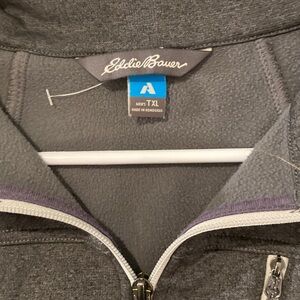 Eddie Bauer Charcoal quarter zip fleece